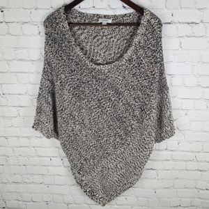 BACKDROP | knit poncho style pullover oversized boxy slouchy sweater